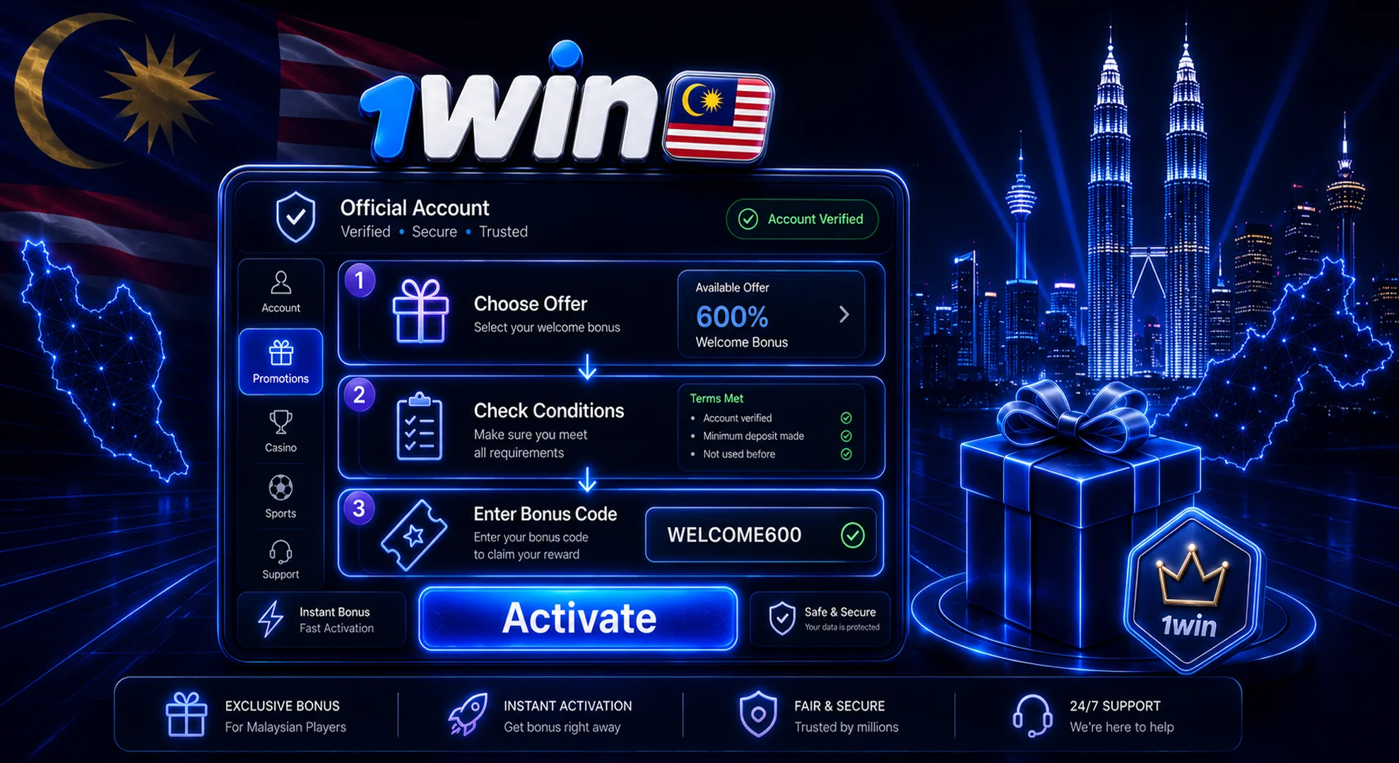Bonus Code Activation